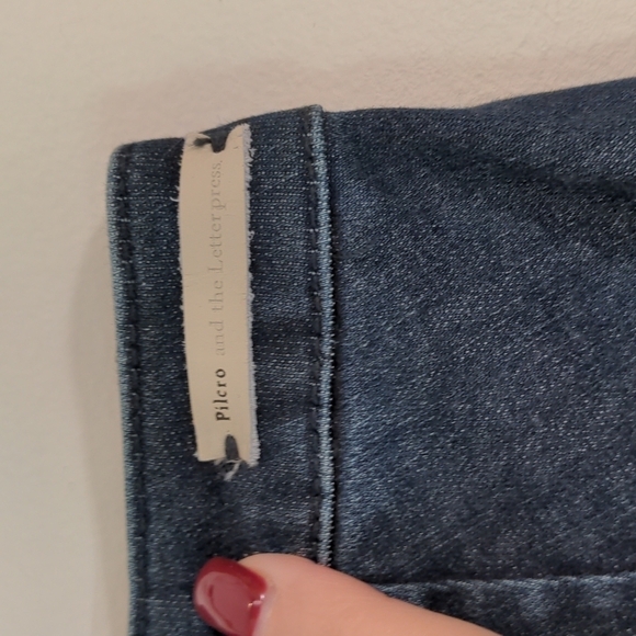 Anthrologie PILCRO High-Rise Denim Legging Cropped 27 - Picture 10 of 11